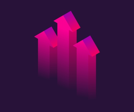 Growth isometric icon. Vector 3D illustrationのイラスト素材