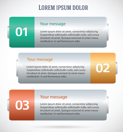 Modern information horizontal banner. Vector illustration eps 10 with cylinder design elements on textured white background. can be used for number options, web banner template, workflowのイラスト素材