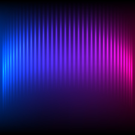 Northern lights background of bright glowing blur lines. Vector illustration. Futuristic style glow neon disco club or night party. Gorgeous graphic image template.のイラスト素材