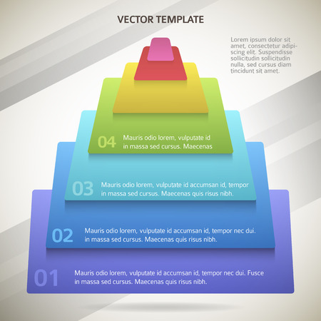 Advertisement flyer design elements on blur background with pyramid/ Vector illustration eps 10 / Can use for modern template business brochure / charts and graphs layout website, cover bookのイラスト素材