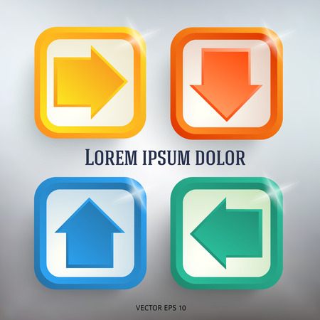 Design elements title background business brochure template with arrows pointer. Vector illustration for cover pages in style info graphics, number banner for website, layout modern backgroundのイラスト素材