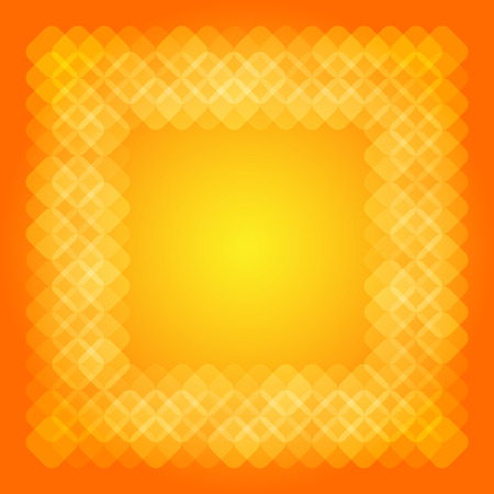 Orange frame & place for your text isolated. Abstract business cover design elements, yellow textured for magazine or poster. Vector illustration. Gorgeous graphic image web page or tag labelのイラスト素材