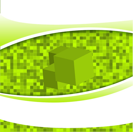Virtual technology green abstract background design element. Vector illustration.のイラスト素材