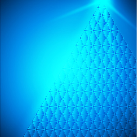Modern geometrical blue background of bright glowing perspective with triangle. Gorgeous graphic image template. Abstract vector Illustration for your business brochureのイラスト素材