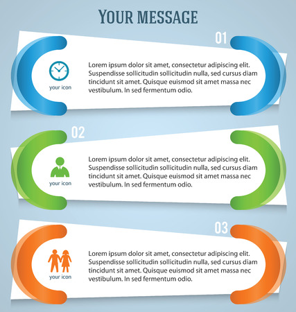 Modern style infographics designs elements horizontal banner on grey background. Abstract shape. のイラスト素材