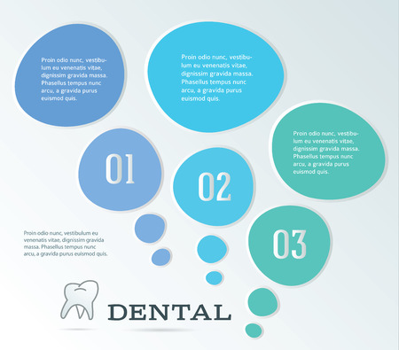 Abstract background in style info-graphics medical - concept dental care or stomatology technology. のイラスト素材