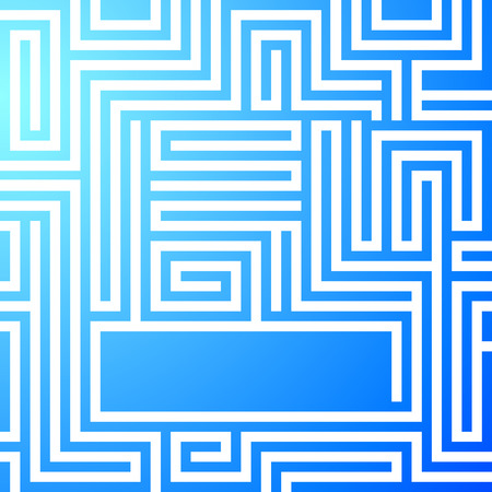 Labyrinth texture and place for your text isolated on blue light background. Abstract vector illustration EPS 10. Concept business maze & solving a problem and finding the best creative solutionのイラスト素材