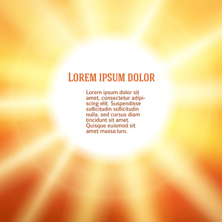 Summer yellow orange background with rays sun light burst. Hot with space for your message. のイラスト素材