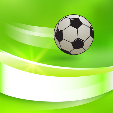 Soccer ball on the green field. のイラスト素材