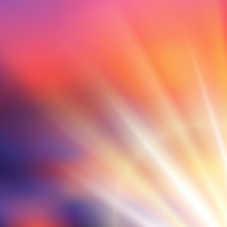 Orange, red background with white, yellow rays summer sun light burst. のイラスト素材