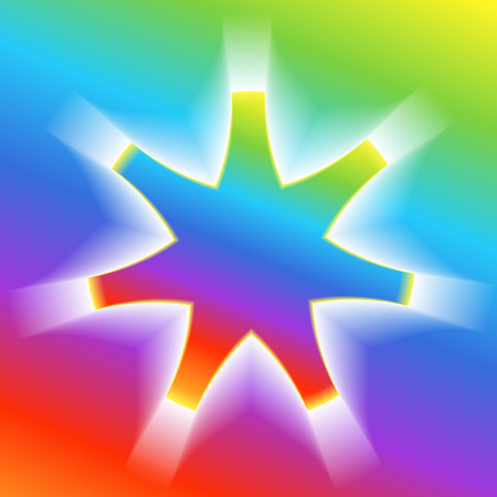 Abstract star on reinbow gradient background for catalog cosmetics or music cover box diskのイラスト素材