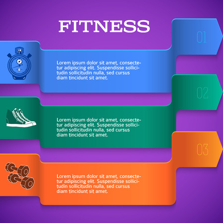 Vector tab template for fitness plan artworksのイラスト素材