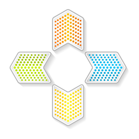 Arrow template with abstract arrows. Vector illustration for your business presentations / banner/ infographics / numbered banners / graphic or website layout vector/ business process diagramのイラスト素材