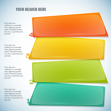 Colorful website design elements template / Vector illustration / can use for infographics / numbered banners / modern education background or workflow layout / business brochureのイラスト素材
