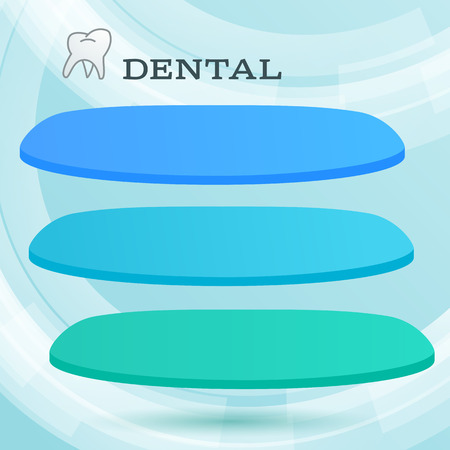 Abstract background in style info-graphics medical - concept dental care or stomatology technology. Vector Illustration EPS 10, Graphic Design elements bubbles with icon teethのイラスト素材