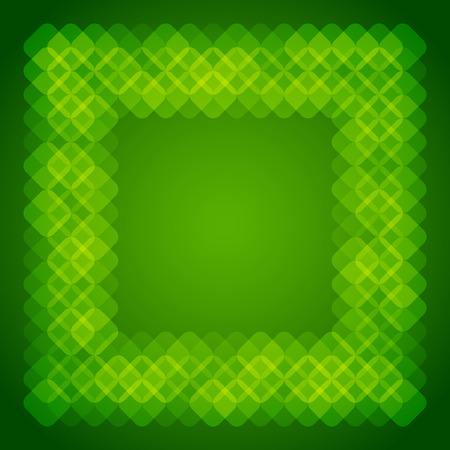 Green sunny frame & place for your text isolated. Abstract design elements for cover page magazine, business flyer or poster. Vector illustration eps 10. Gorgeous graphic image web site or labelのイラスト素材