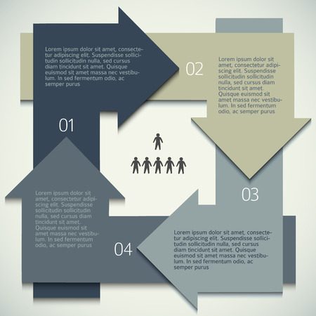 Modern Design template / can be used for infographics / numbered banners / graphic or website layout vector/ business process managementのイラスト素材