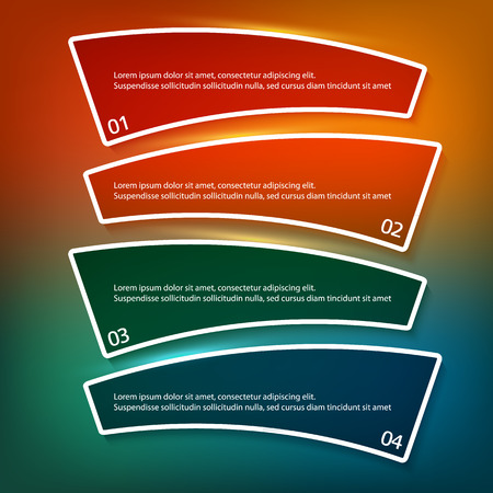Vector tab template for business artworks / can use for info-graphic/ loop business report or plan / modern education template / business brochure / workflow page layout / web design.のイラスト素材