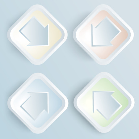 3d arrow on squares - design elements business magazine template. Vector illustration EPS 10 for infographics, graphs and tables, web banner, page layout backgroundのイラスト素材