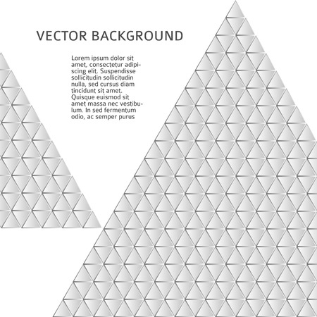 Modern geometrical grey background of bright glowing with triangle. Gorgeous graphic image template. Abstract vector Illustration eps 10 for your business brochureのイラスト素材