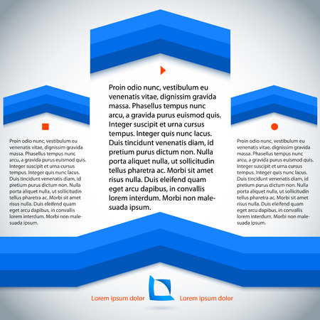 Abstract arrow background blue lines. Vector illustration, use for business workflow layout, web design, booklet cover, banner template, page magazine, advertising brochure design elements, etcのイラスト素材