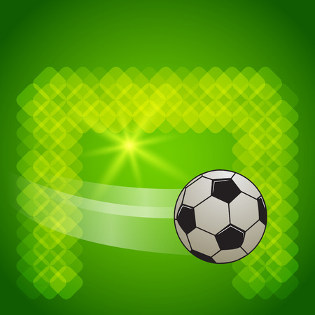 Soccer ball on the field, goal. Vector image EPS 10 for flyer design perfect for tailgate parties, football invites, flyer sports products, cover page magazine, etc. File contains transparenciesのイラスト素材