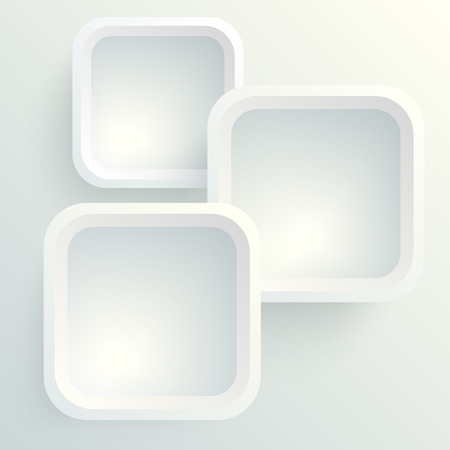 Modern Design infographic style template on white background with numbered 3d effect. Vector illustration EPS 10 for new product newsletters, web banners, pages presentationのイラスト素材
