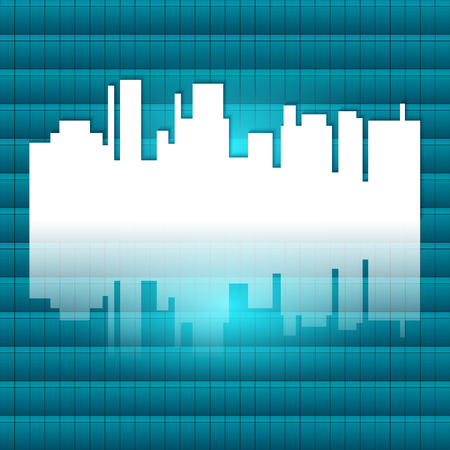 Blurred Defocused Lights of City Landscape. Vector blue background  sign website or flyer / presentation template / brochure layout page / cover book or magazine / advertising bookletのイラスト素材