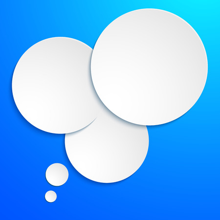 Circles with  space place for your text on gradient blue background.   info-graphic web banner / presentation template / new product newslettersのイラスト素材
