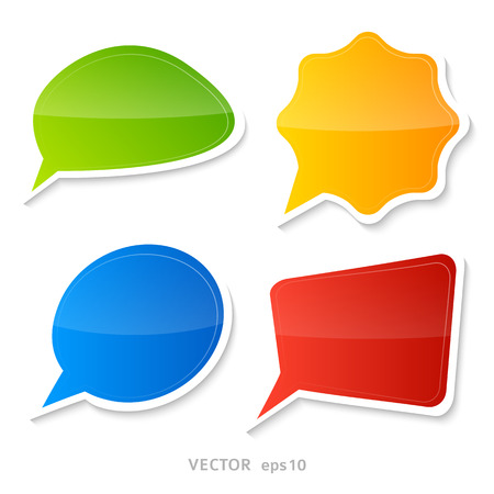 Infographic design with set spring communication bubbles isolated on the white background.   Theme of summer, wellness, nature, healthy living, travel, fitnessのイラスト素材