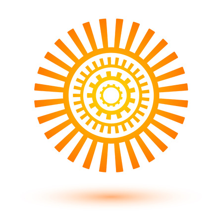 Abstract background with gears and cog wheel. Design element for business card, brochure, banner template, leaflet layout, sign industry, gear icon, technical symbol.  のイラスト素材