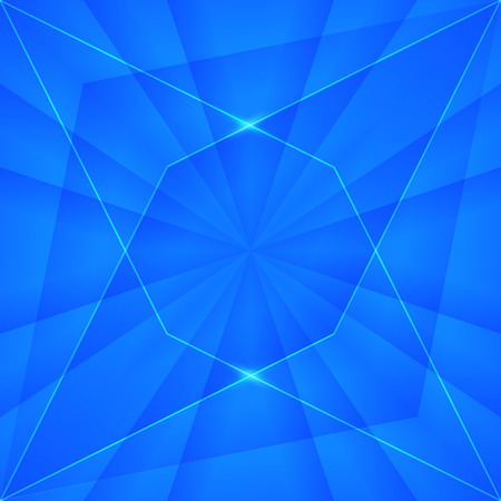 Geometrical background from blue triangles. Being crossed being shone lines. Vector illustration のイラスト素材