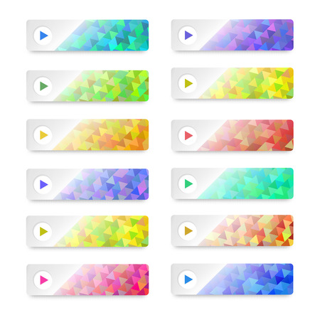 Modern style set Design element website banners horizontal. Vector Illustration . Can be used for chart process the financial company, web buttons template, web site page presentationのイラスト素材