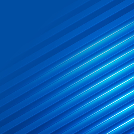 Blue background advertising brochure design elements. Glowing light stripe oblique graphic form for elegant flyer. Vector illustration for booklet layout, spa theme leaflet, newslettersのイラスト素材