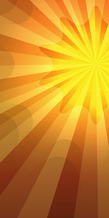 Advertisement flyer design elements. Dark yellow background with elegant graphic sun star bright light rays from. Vector illustration for template brochure, layout leaflet, newslettersのイラスト素材