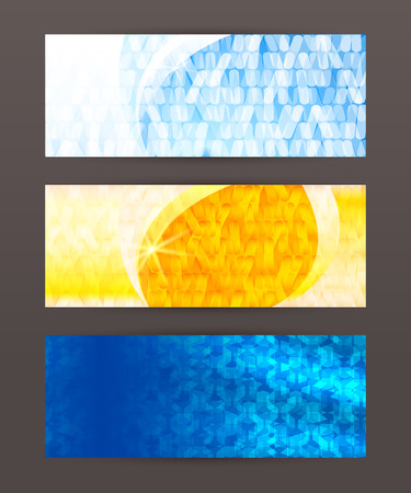 Design elements business presentation template. Vector illustration horizontal web banners background, backdrop glow light effect . EPS 10 for web buttons template, web site page presentationのイラスト素材