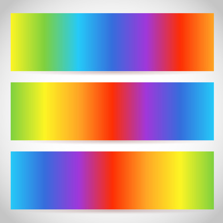 Design elements business presentation template. Vector illustration web banners horizontal, charts and graphs and tables on rainbow gradient background. EPS 10のイラスト素材