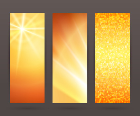 Design elements business presentation template. Vector illustration set vertical web banners background, backdrop glow light effect . のイラスト素材