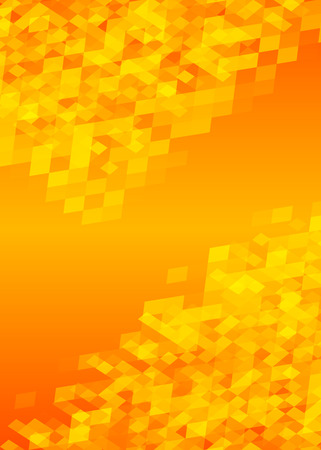 Geometric hot orange gradient background of bright perspective with lighting glowing triangle. Graphic image template. Abstract vector Illustration for your business brochureのイラスト素材