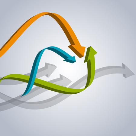 Arrows background design elements promotional brochures.のイラスト素材