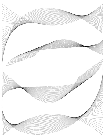 Design elements. Wave of many gray lines. Abstract wavy stripes on white background isolated. Creative line art. Vector illustration EPS 10. Colourful shiny waves with lines created using Blend Tool.のイラスト素材