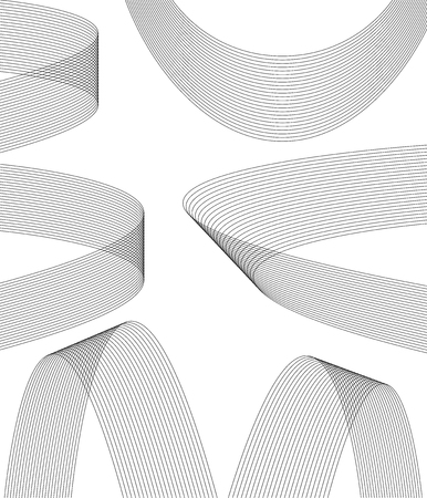 Wavy curve abstract design.のイラスト素材