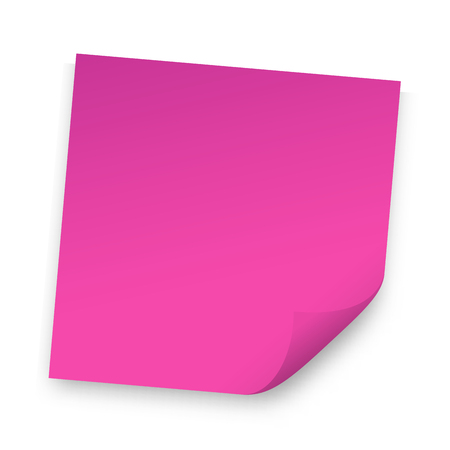 Page curl with shadow on pink sheet paper.のイラスト素材