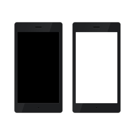 Set of 2 elegant mobile phone.のイラスト素材