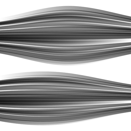 Design element horizontal stripes gray gradient transition of different thickness. ?urved lines for background banner can be used for color overlay solution. Vector illustration 10 for easy editingのイラスト素材