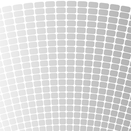 Modern geometrical grey halftone background of bright glowing perspective with squares. Gorgeous graphic image template white black tone. Abstract vector Illustration for your business brochureのイラスト素材