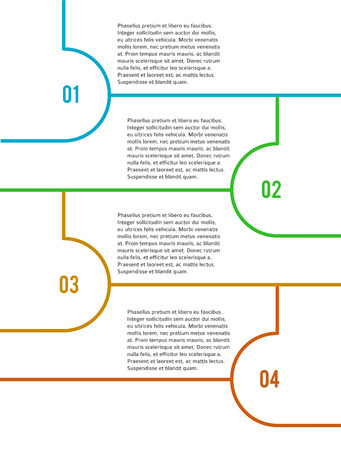 Design elements loop style background business presentation template. Vector illustration for chart process service your company, for industry infographic, banners, web page layout, report firmのイラスト素材