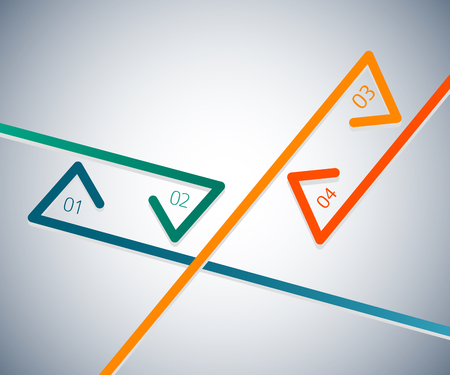 Design elements loop style background business presentation template. Vector illustration EPS 10 for chart process service your company, for industry infographic, banners, web page layout, report firmのイラスト素材