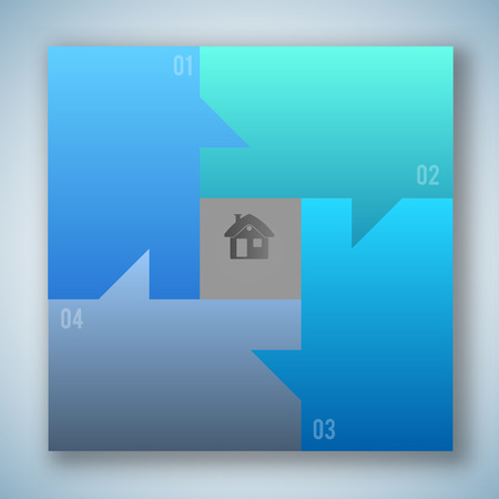 Arrows design elements promotional brochures on white background. light abstract shape graphic form for an elegant presentation. Vector illustration forward booklet layout page, leaflets templateのイラスト素材