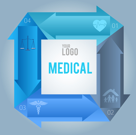 Medical background abstract - concept health care or medicine technology. Vector Illustration, Graphic Design elements vertical banner dental service, presentation template brochureのイラスト素材